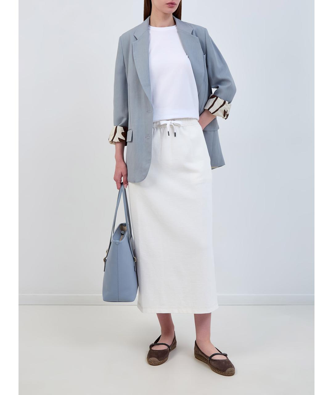 BRUNELLO CUCINELLI Белая хлопковая майка, фото 2