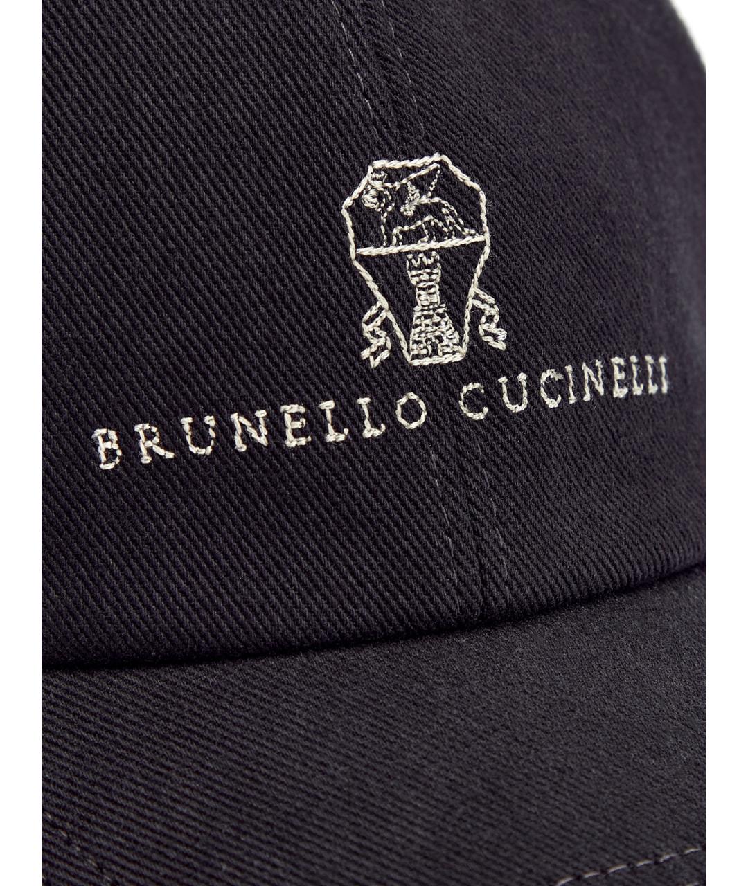 BRUNELLO CUCINELLI Черная хлопковая кепка/бейсболка, фото 5