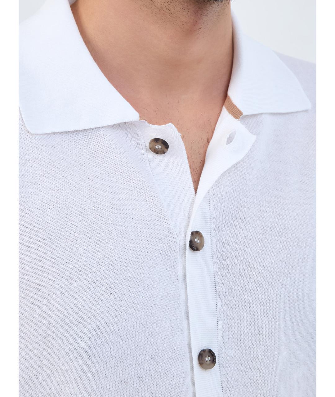 PESERICO Белый хлопковый кардиган, фото 5