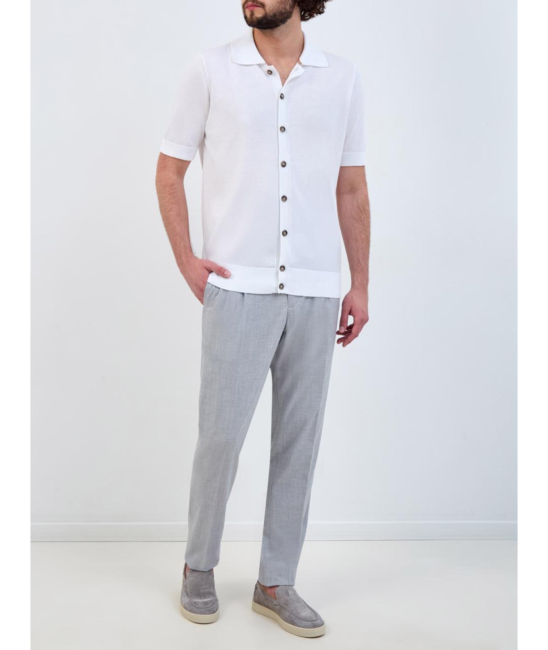 PESERICO Белый хлопковый кардиган, фото 2