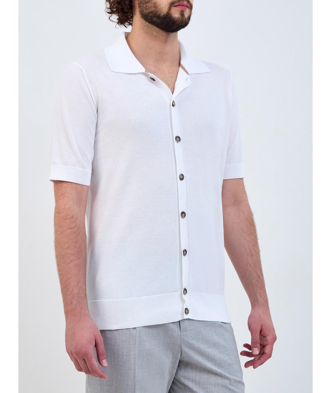 PESERICO Белый хлопковый кардиган, фото 3