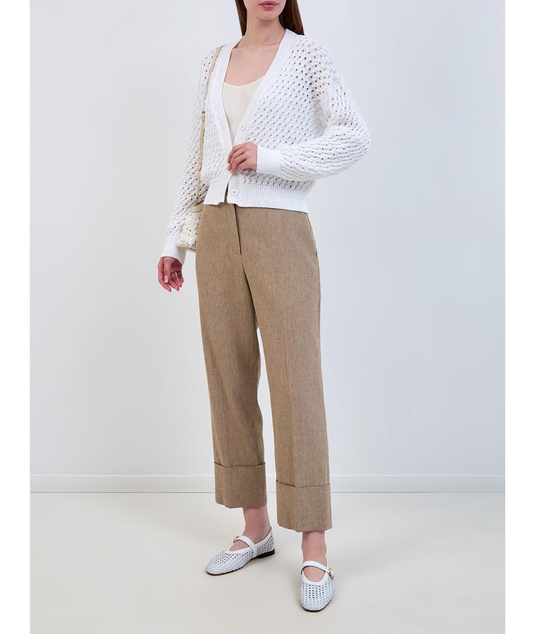 PESERICO Белый хлопковый кардиган, фото 2