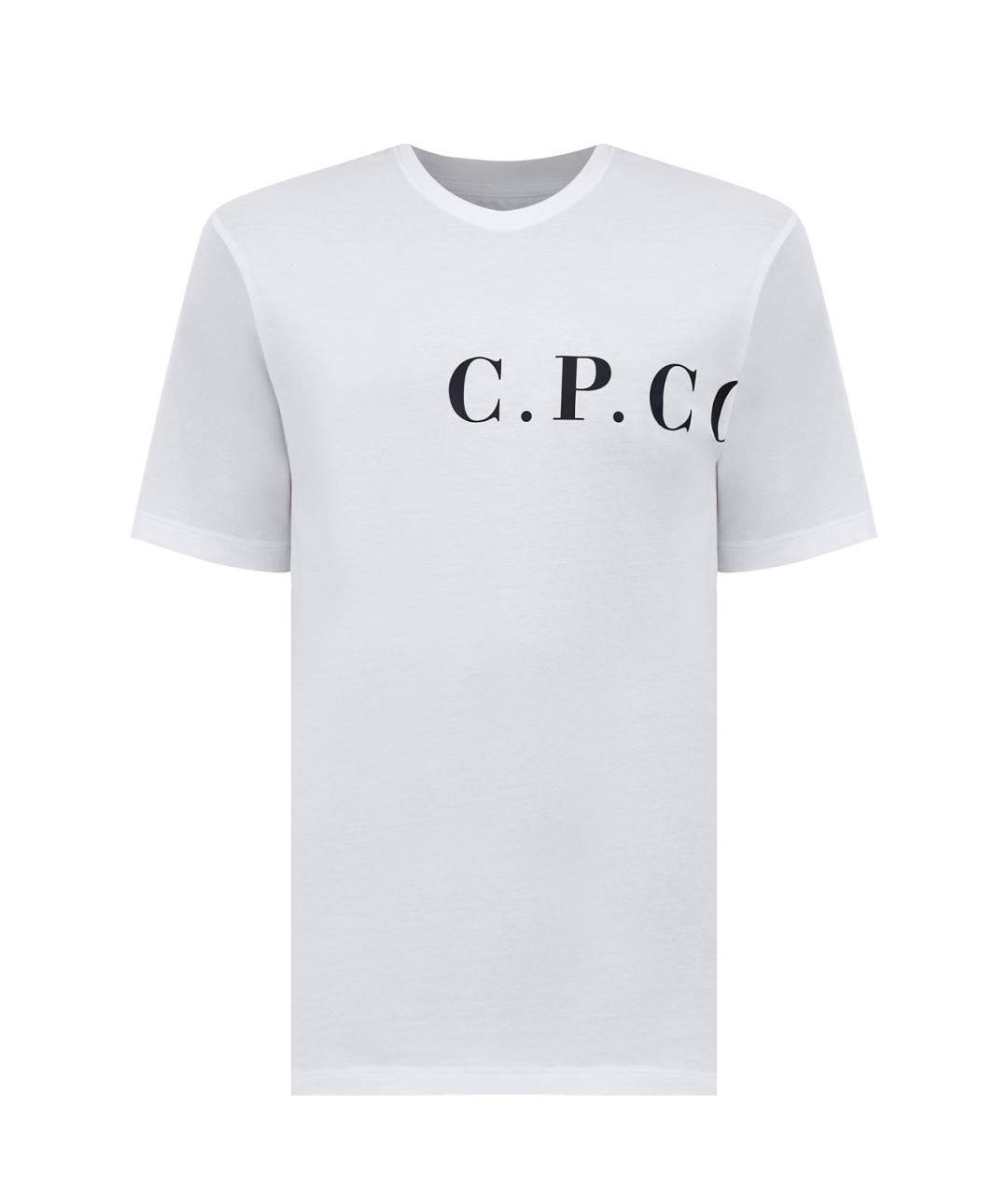 CP COMPANY Белая хлопковая футболка, фото 1
