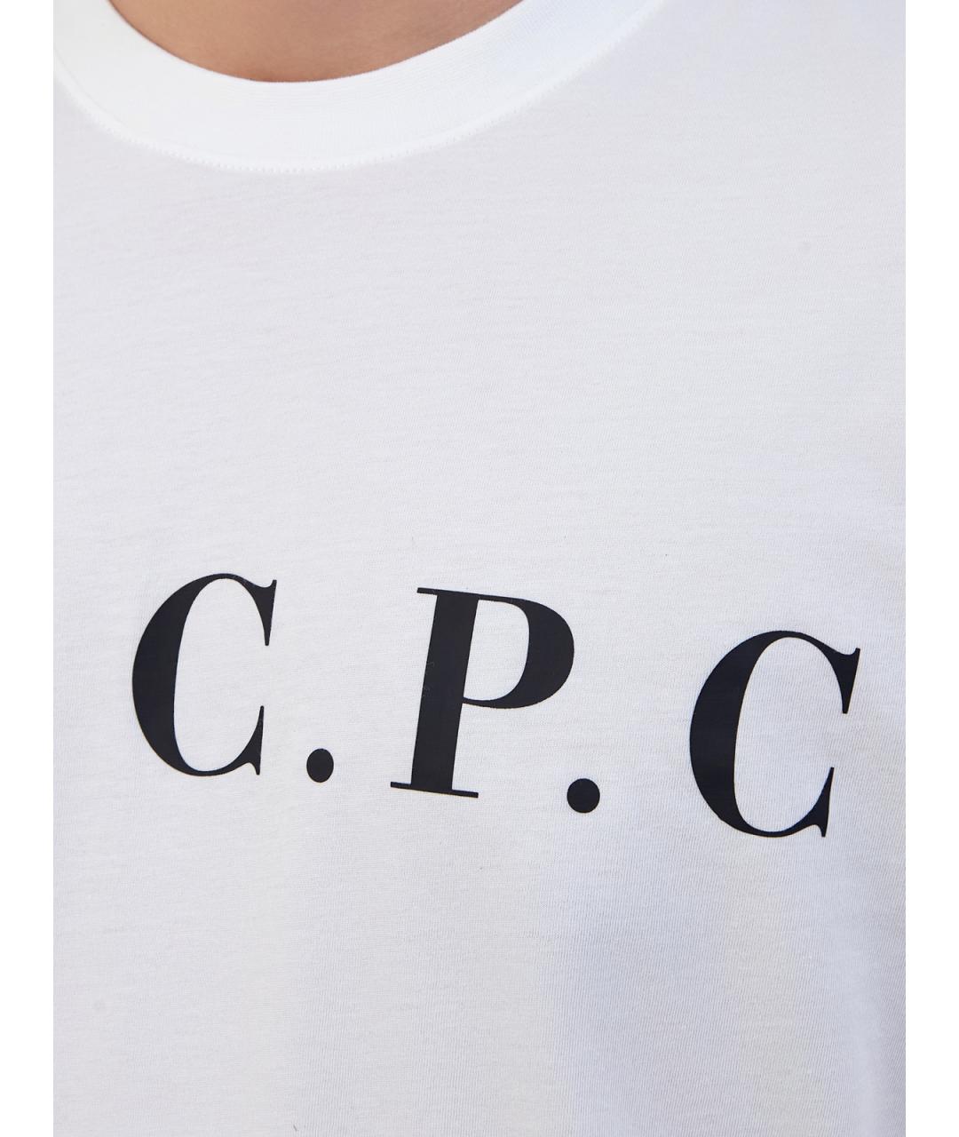 CP COMPANY Белая хлопковая футболка, фото 5