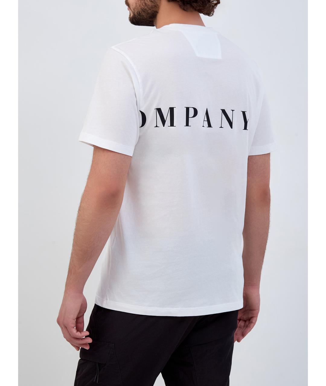 CP COMPANY Белая хлопковая футболка, фото 4