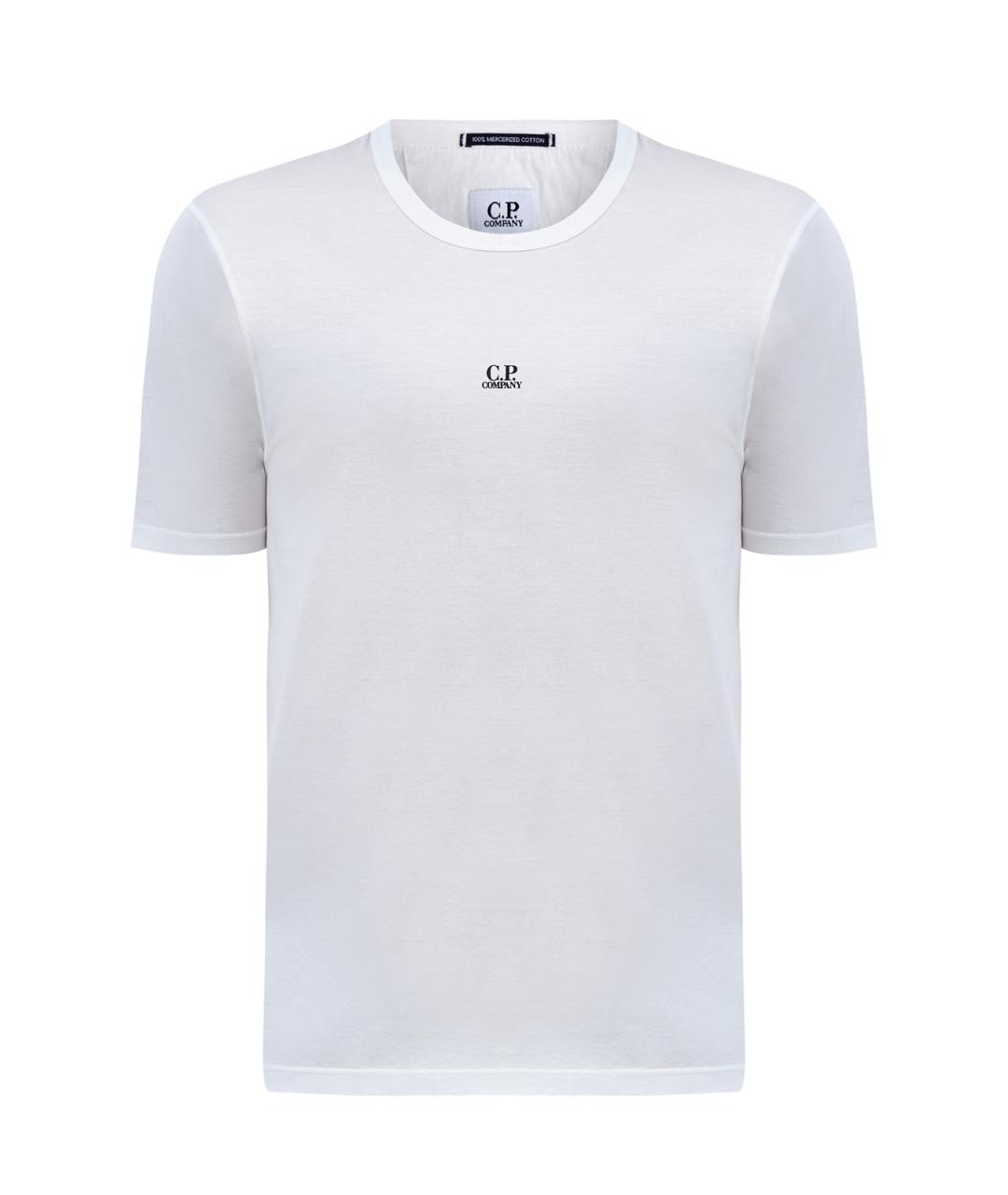 CP COMPANY Белая хлопковая футболка, фото 1