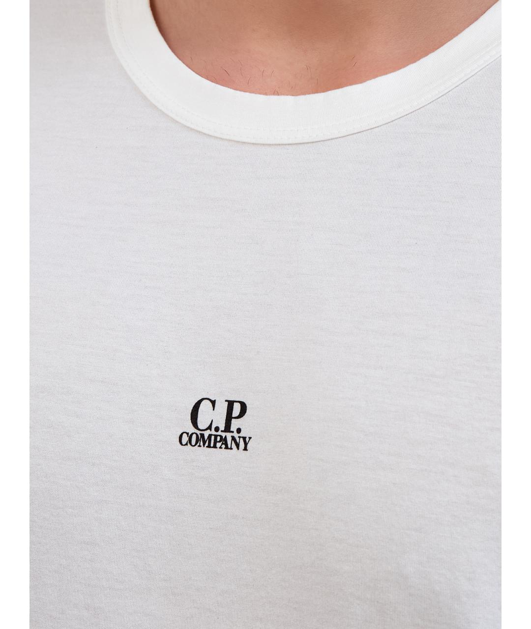 CP COMPANY Белая хлопковая футболка, фото 5