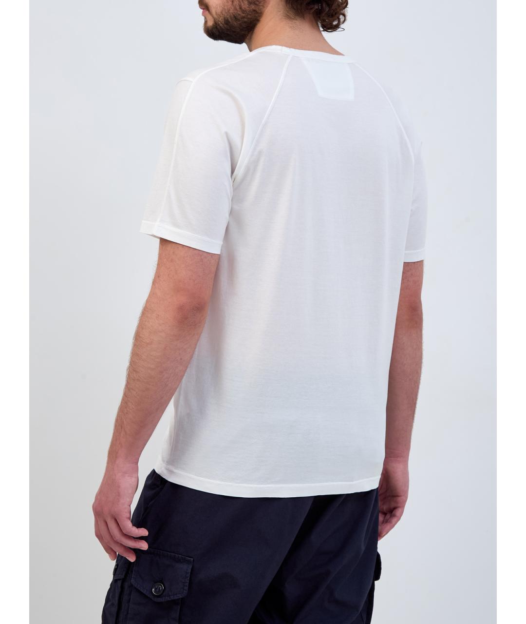 CP COMPANY Белая хлопковая футболка, фото 4