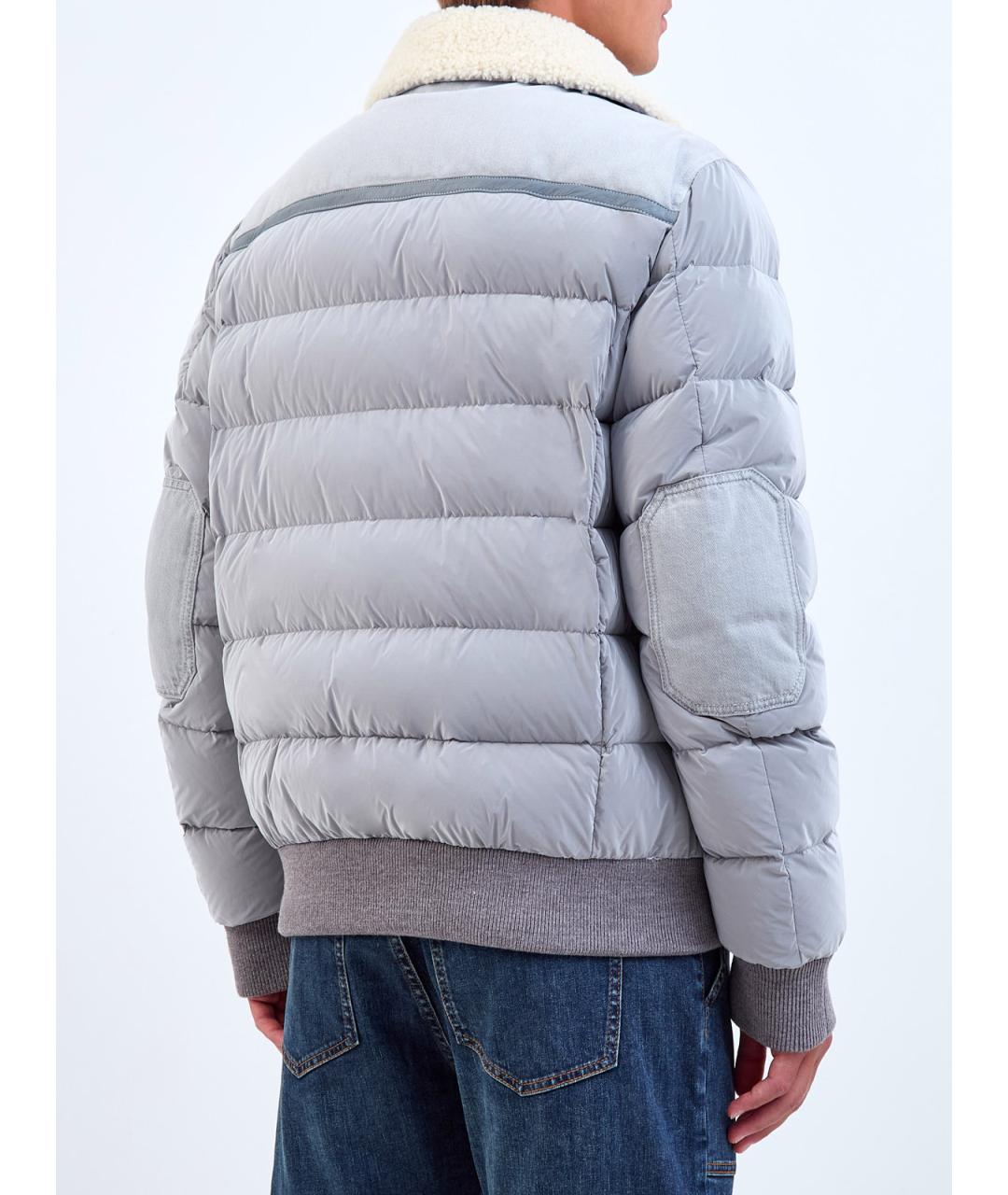 MOORER Серая полиамидовая куртка, фото 4