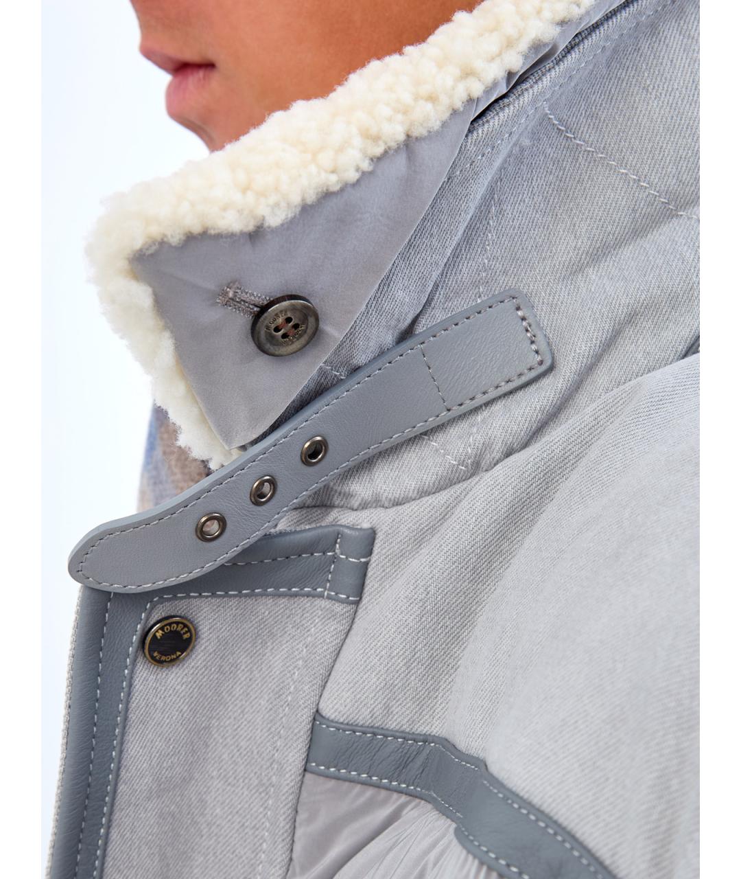 MOORER Серая полиамидовая куртка, фото 5