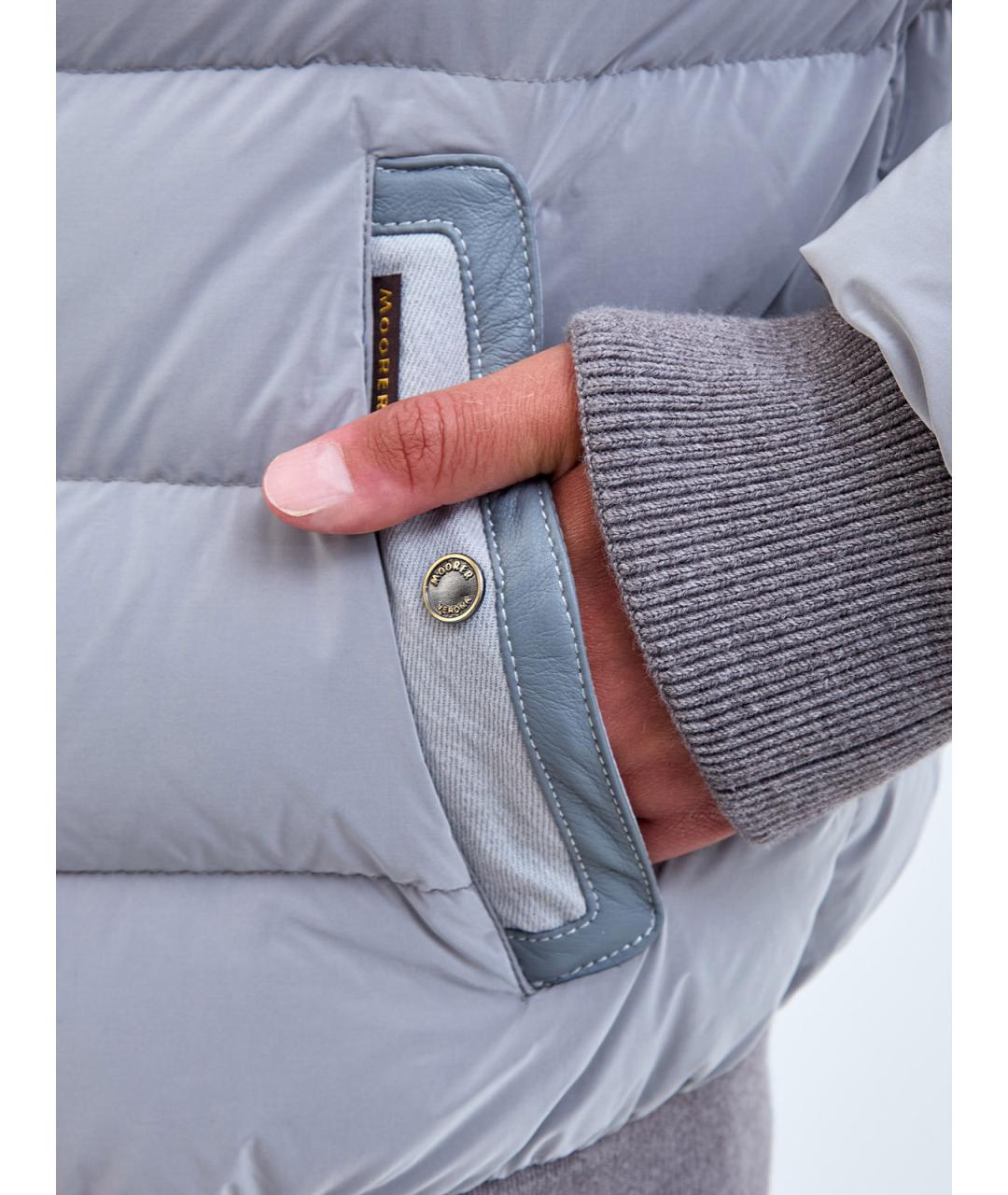 MOORER Серая полиамидовая куртка, фото 6