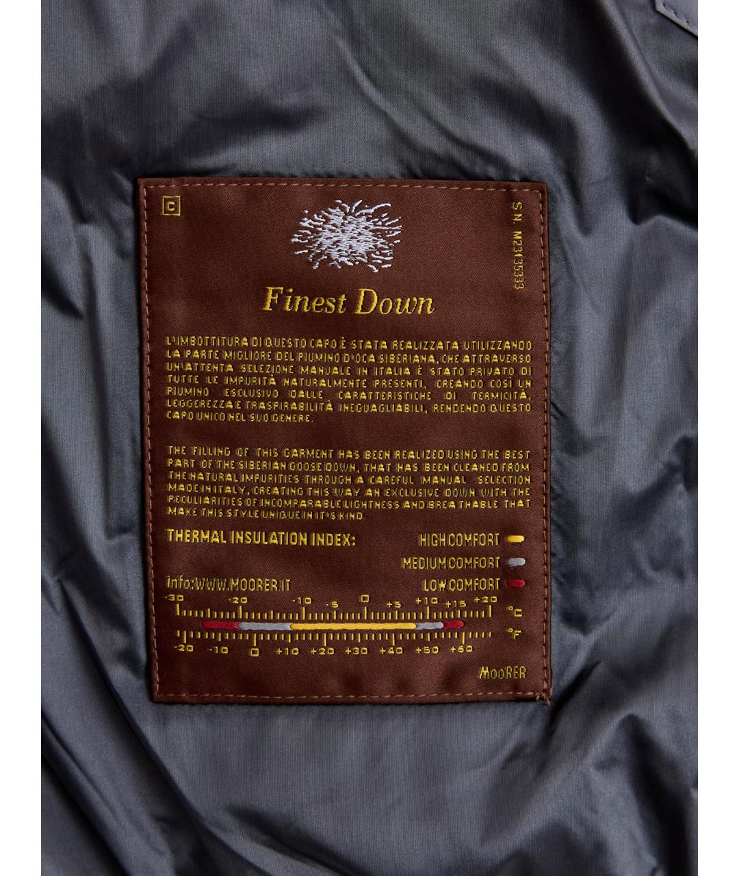 MOORER Серая полиамидовая куртка, фото 7