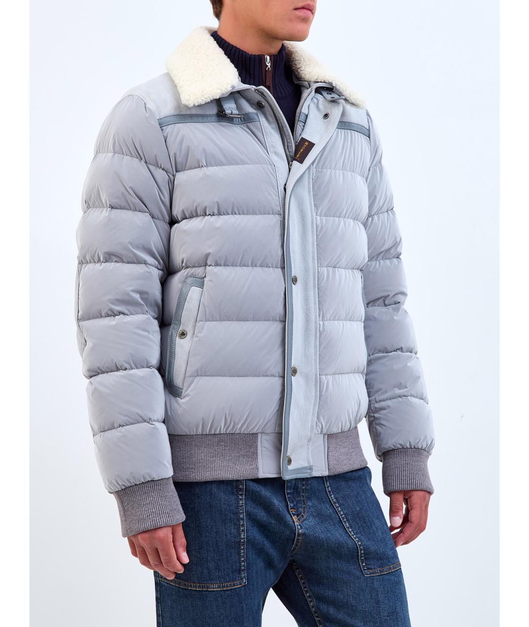 MOORER Серая полиамидовая куртка, фото 3