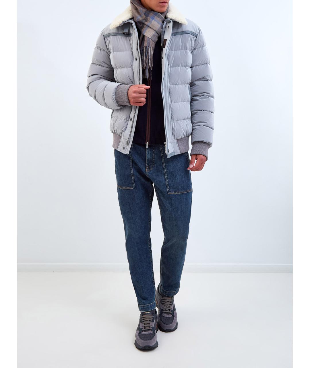 MOORER Серая полиамидовая куртка, фото 2