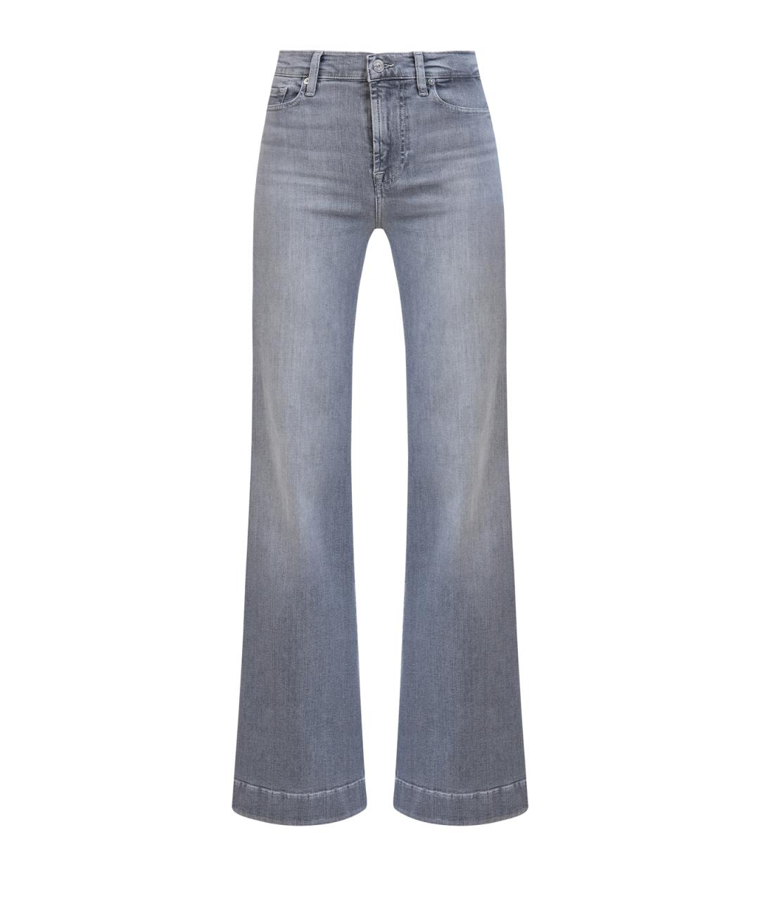 7 FOR ALL MANKIND Серые хлопковые джинсы клеш, фото 1