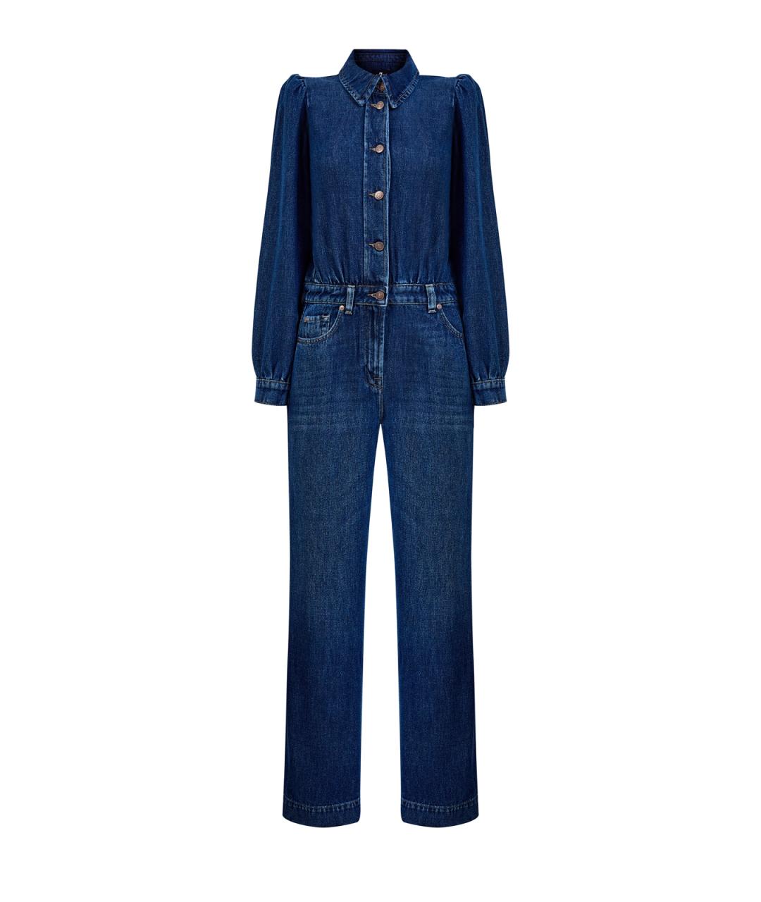 7 FOR ALL MANKIND Синий хлопковый комбинезон, фото 1