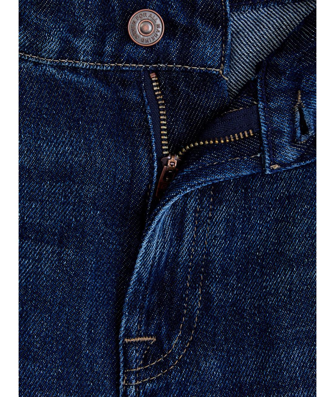 7 FOR ALL MANKIND Синие джинсы клеш, фото 6