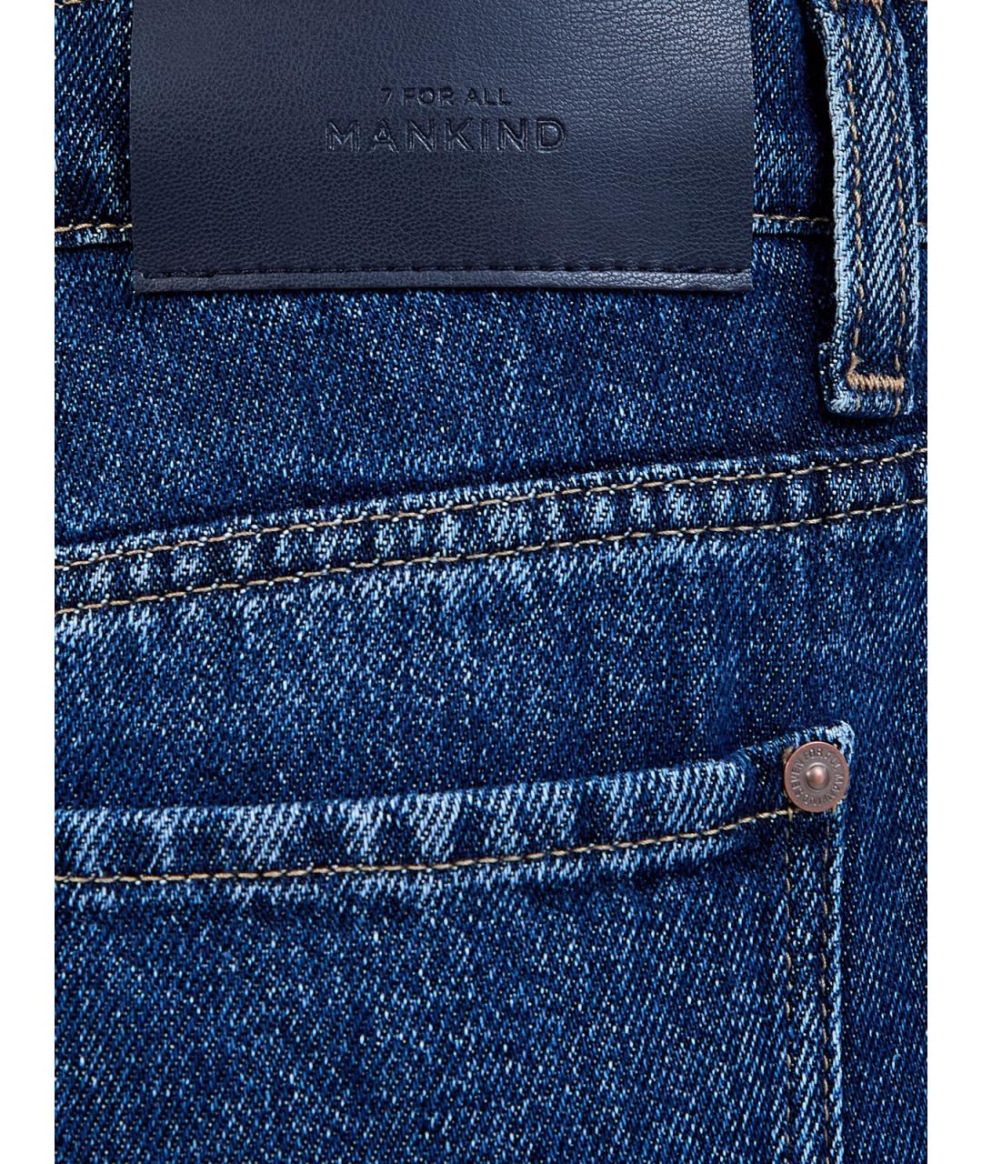 7 FOR ALL MANKIND Синие джинсы клеш, фото 5