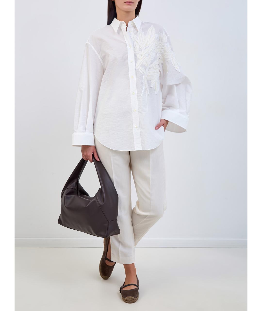 BRUNELLO CUCINELLI Белая хлопковая рубашка, фото 2