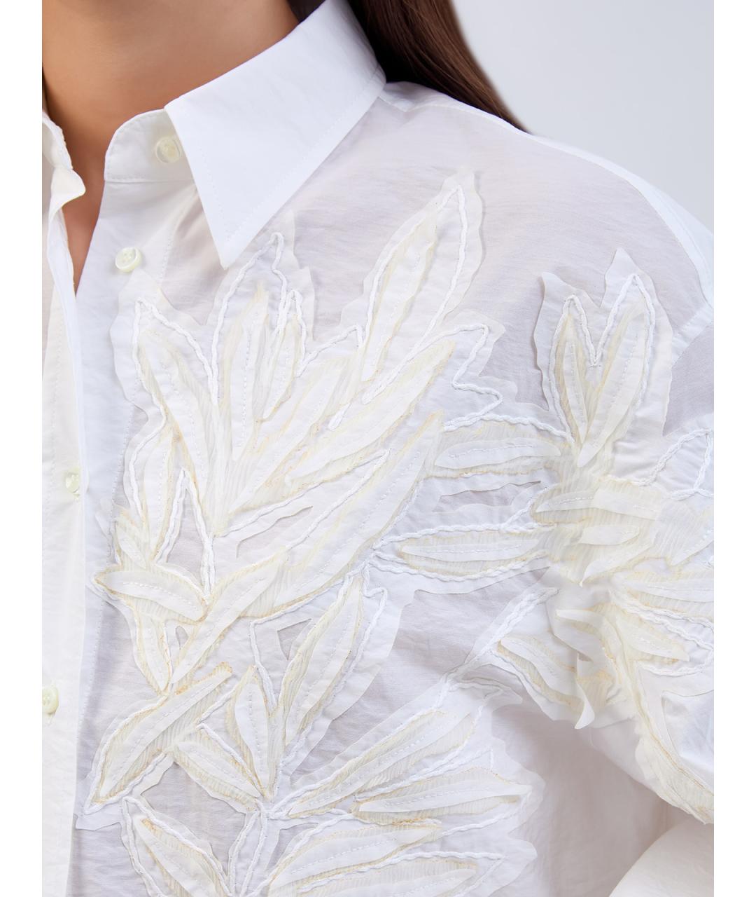 BRUNELLO CUCINELLI Белая хлопковая рубашка, фото 5