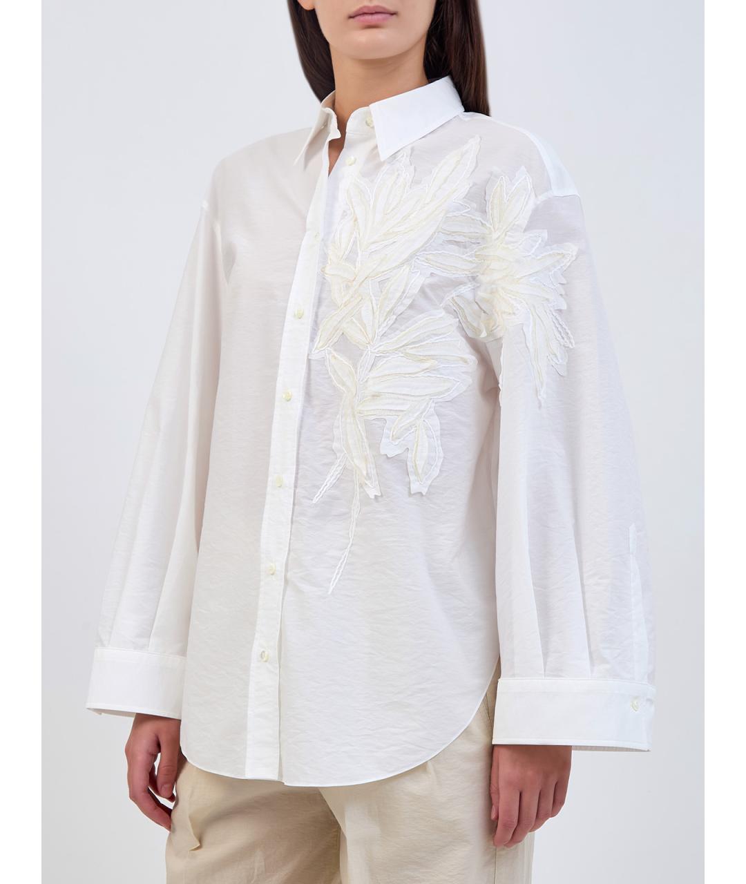 BRUNELLO CUCINELLI Белая хлопковая рубашка, фото 3