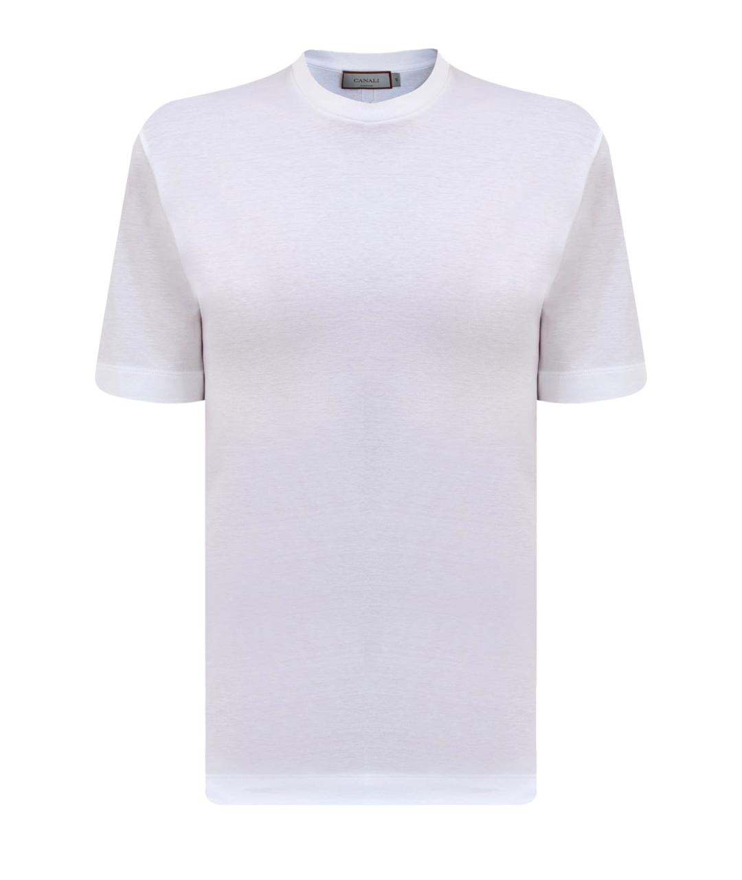 CANALI Белая хлопковая футболка, фото 1