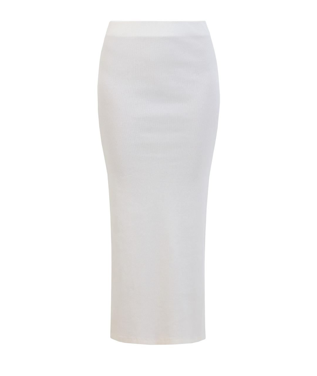 MC2 SAINT BARTH Белая хлопковая юбка макси, фото 1