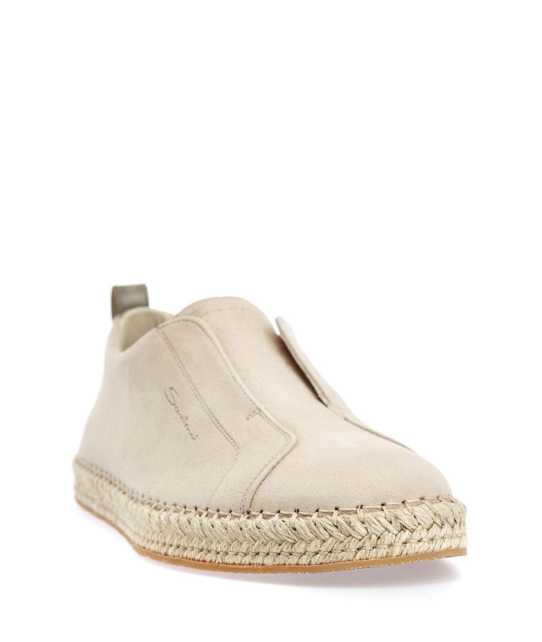 SANTONI Бежевые замшевые эспадрильи, фото 3