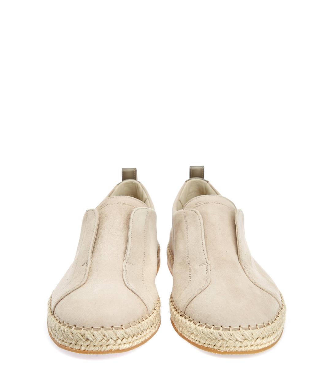 SANTONI Бежевые замшевые эспадрильи, фото 5