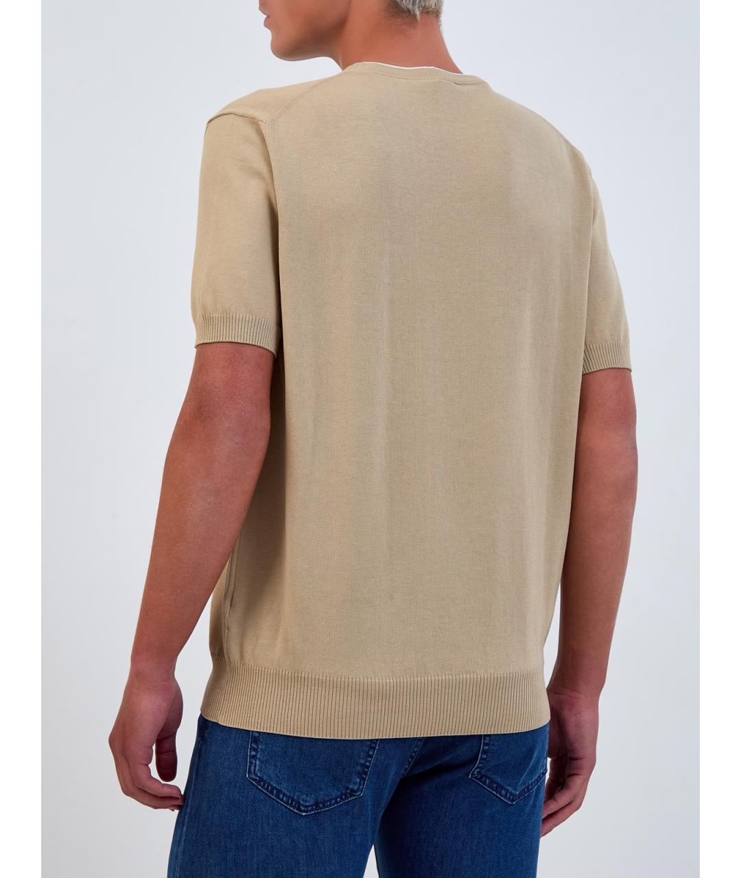 CANALI Бежевый хлопковый джемпер / свитер, фото 4