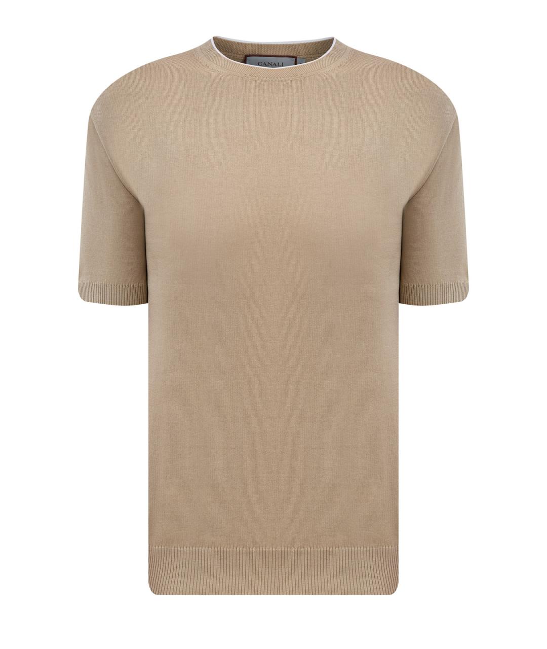 CANALI Бежевый хлопковый джемпер / свитер, фото 1