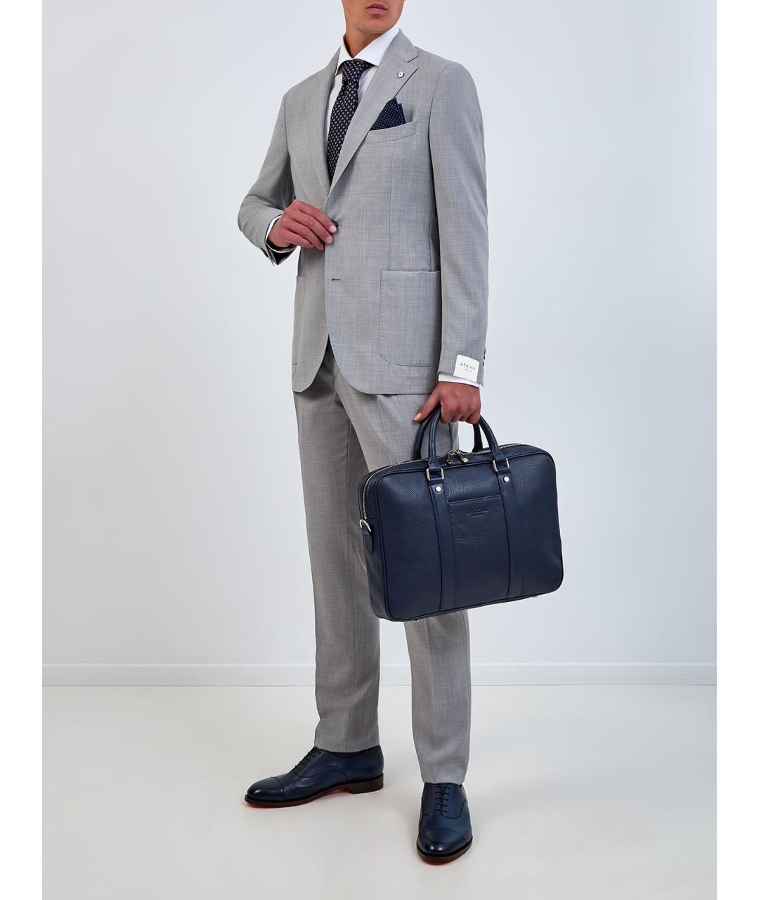 L.B.M. 1911 Серые шерстяные классические брюки, фото 2