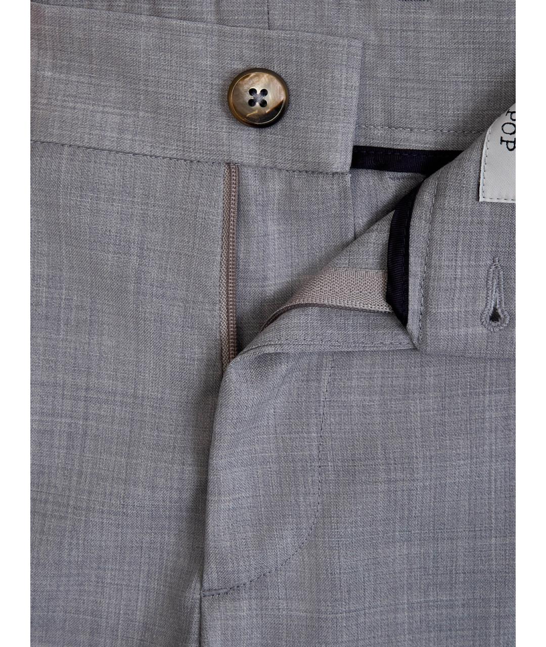 L.B.M. 1911 Серые шерстяные классические брюки, фото 6