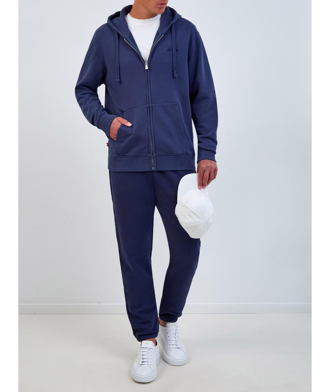 MC2 SAINT BARTH Синие хлопковые повседневные брюки, фото 2