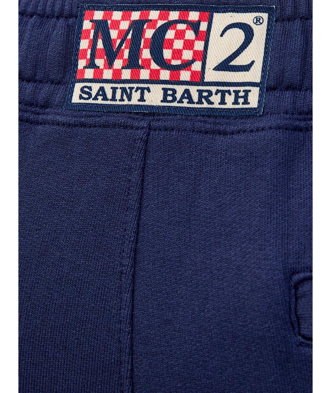 MC2 SAINT BARTH Синие хлопковые повседневные брюки, фото 6