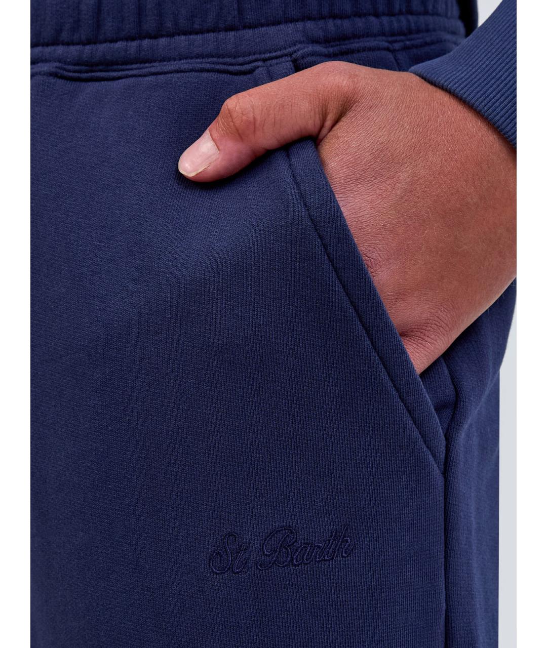 MC2 SAINT BARTH Синие хлопковые повседневные брюки, фото 5