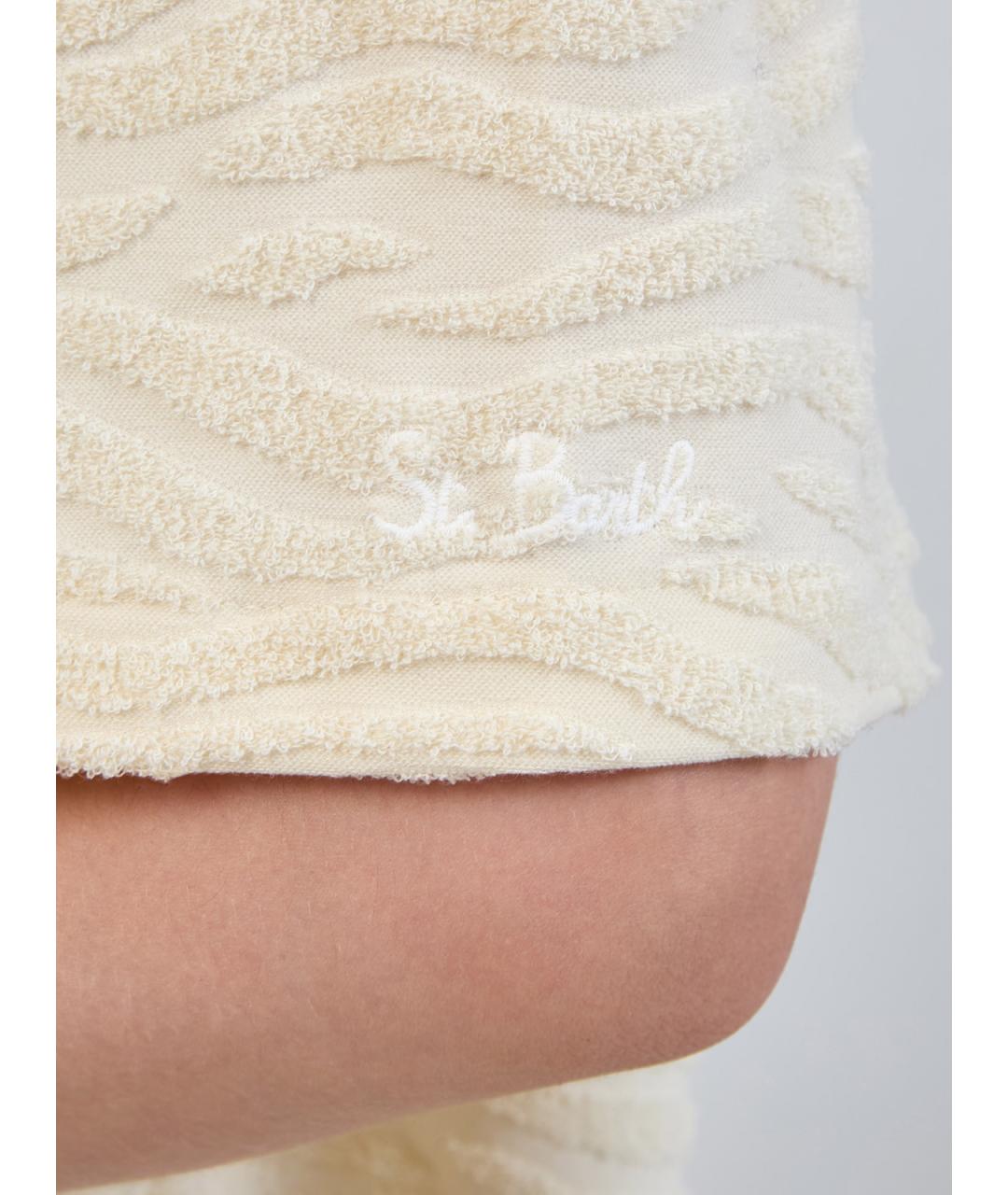 MC2 SAINT BARTH Бежевая полиэстеровая рубашка, фото 5