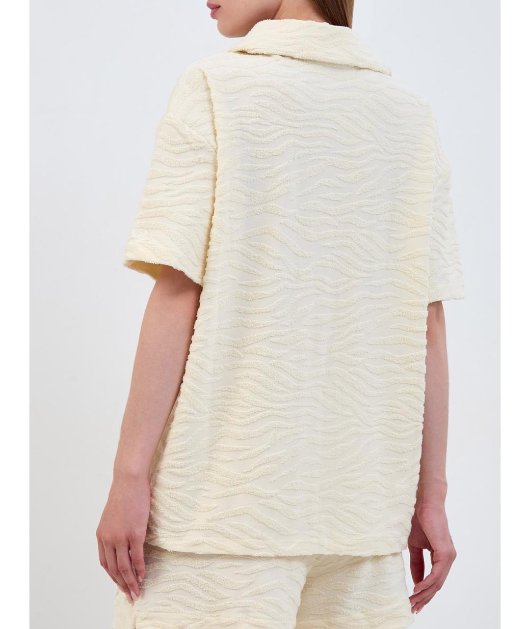 MC2 SAINT BARTH Бежевая полиэстеровая рубашка, фото 4