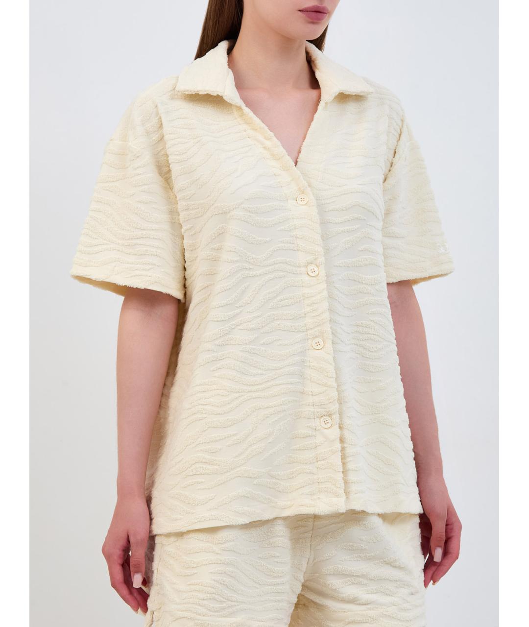 MC2 SAINT BARTH Бежевая полиэстеровая рубашка, фото 3