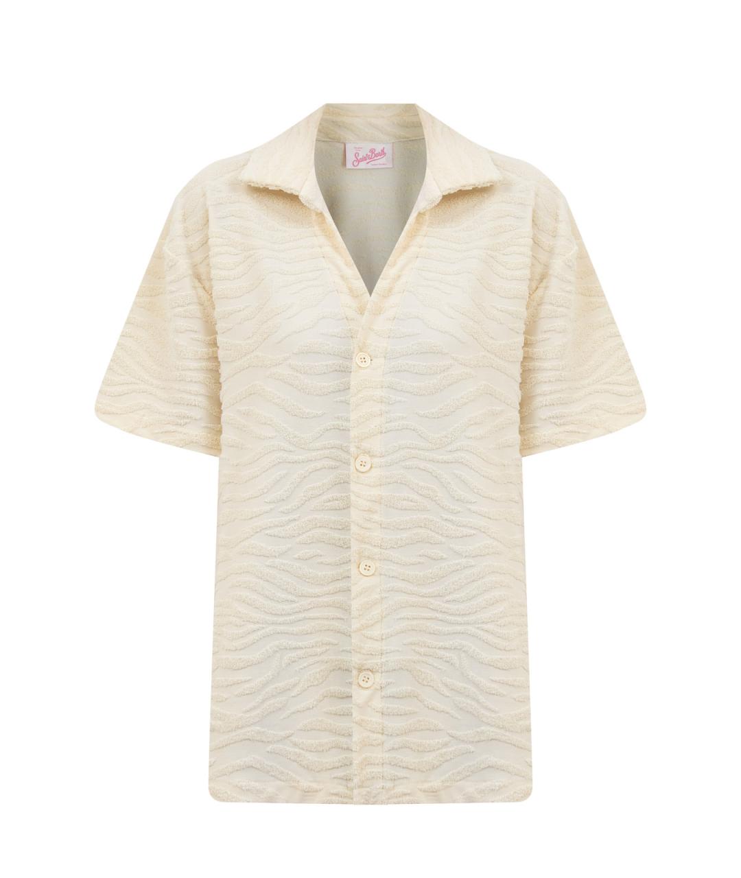 MC2 SAINT BARTH Бежевая полиэстеровая рубашка, фото 1
