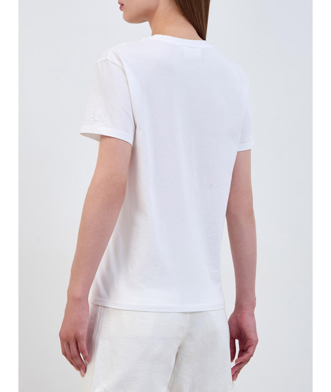 MC2 SAINT BARTH Белая хлопковая футболка, фото 4