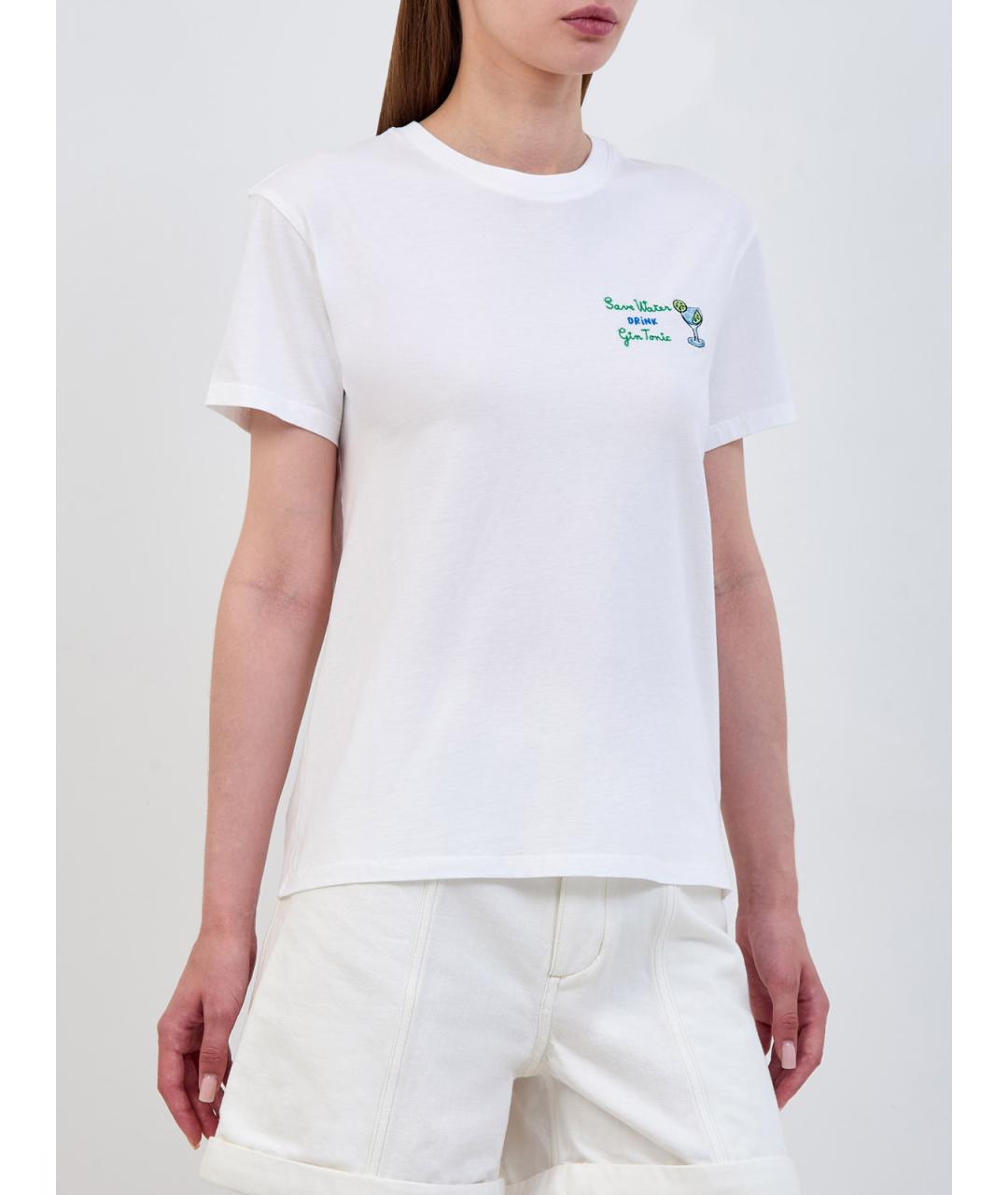 MC2 SAINT BARTH Белая хлопковая футболка, фото 3