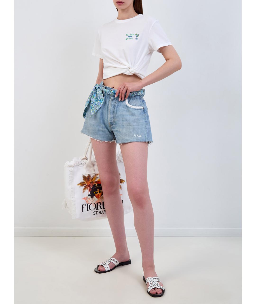 MC2 SAINT BARTH Белая хлопковая футболка, фото 2