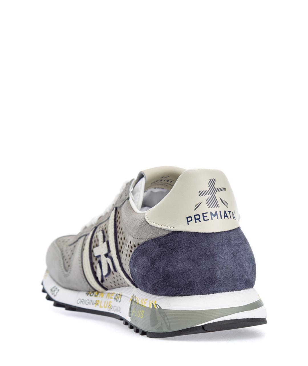 PREMIATA Серые замшевые низкие кроссовки / кеды, фото 4