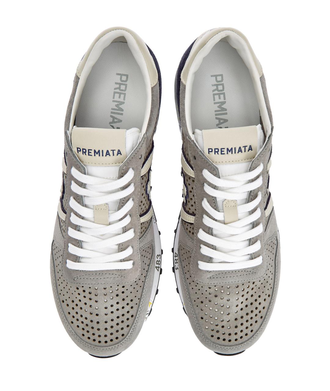PREMIATA Серые замшевые низкие кроссовки / кеды, фото 6
