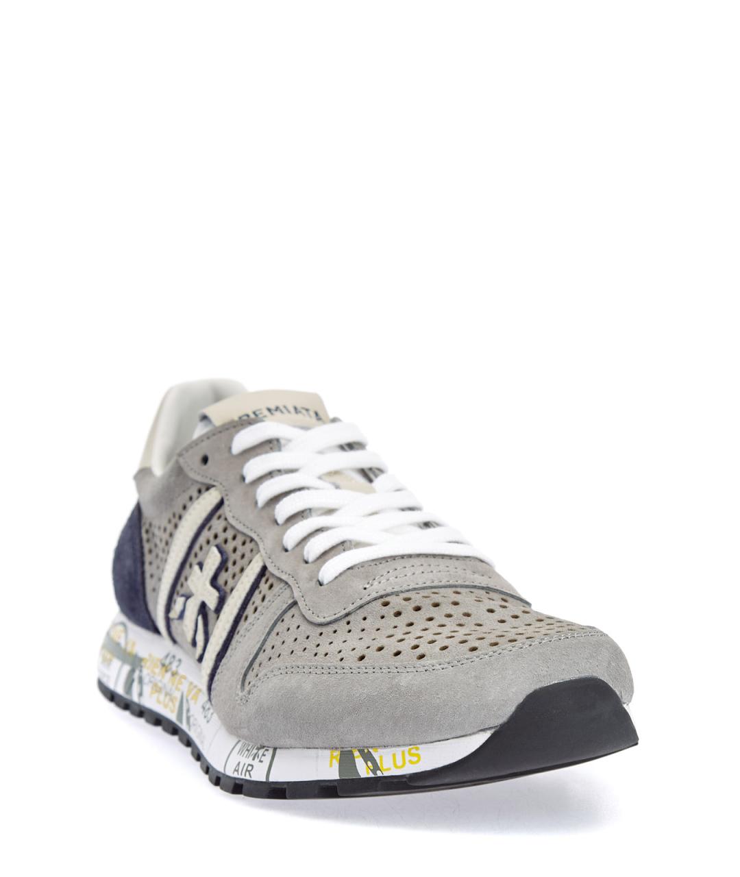 PREMIATA Серые замшевые низкие кроссовки / кеды, фото 3