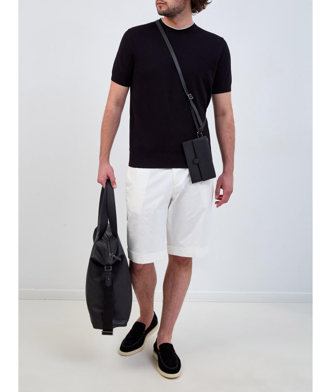 CANALI Черный хлопковый джемпер / свитер, фото 2