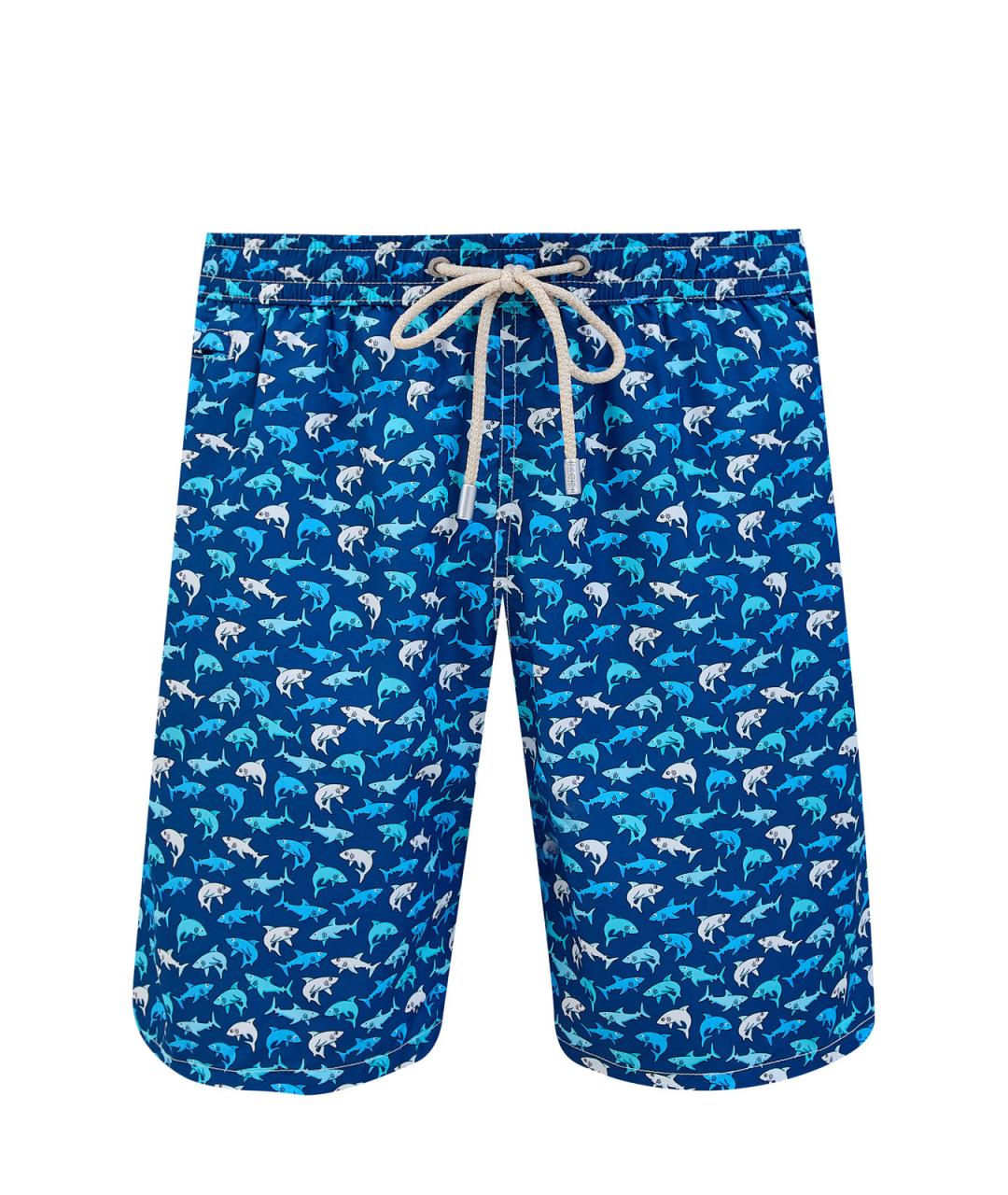 MC2 SAINT BARTH Синие полиэстеровые шорты, фото 1