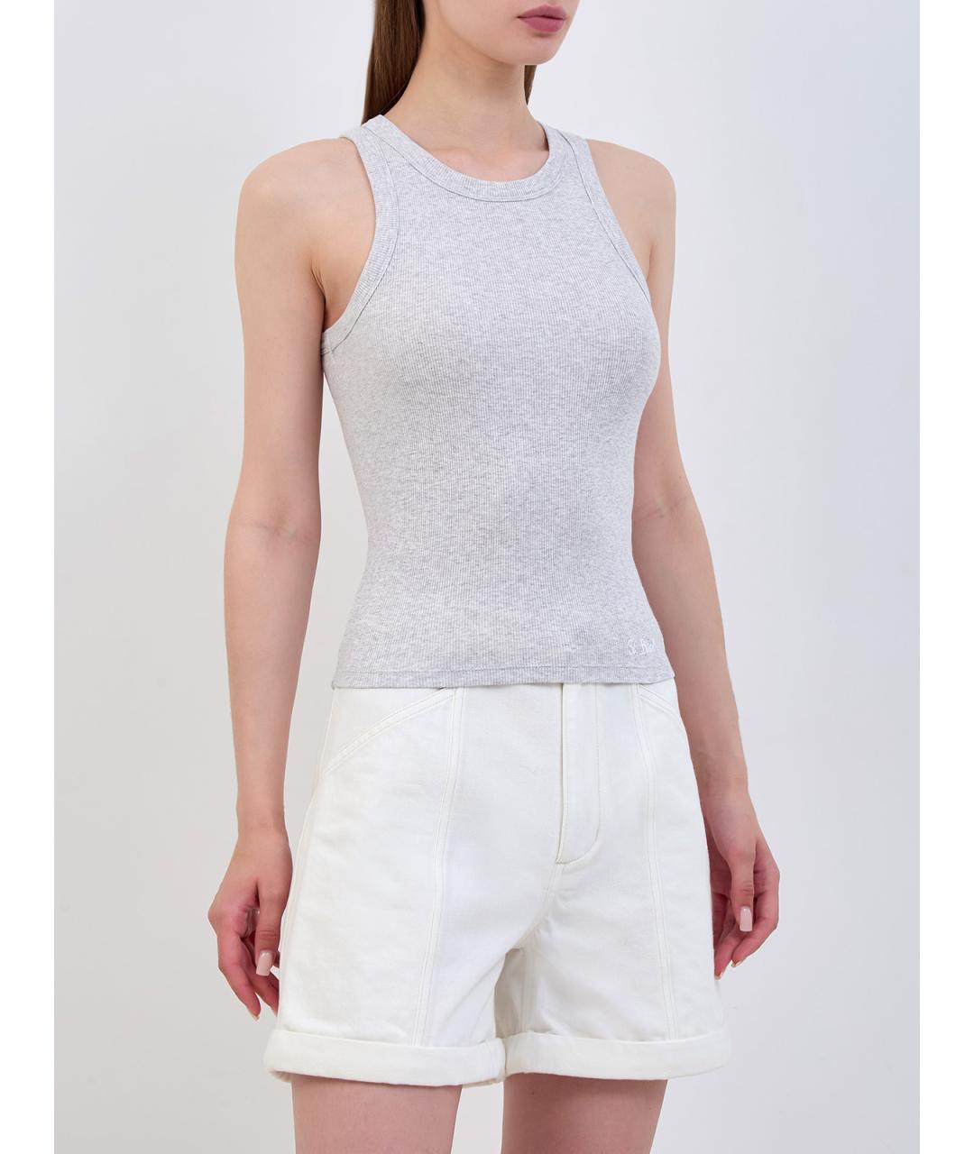 MC2 SAINT BARTH Серая хлопковая майка, фото 3