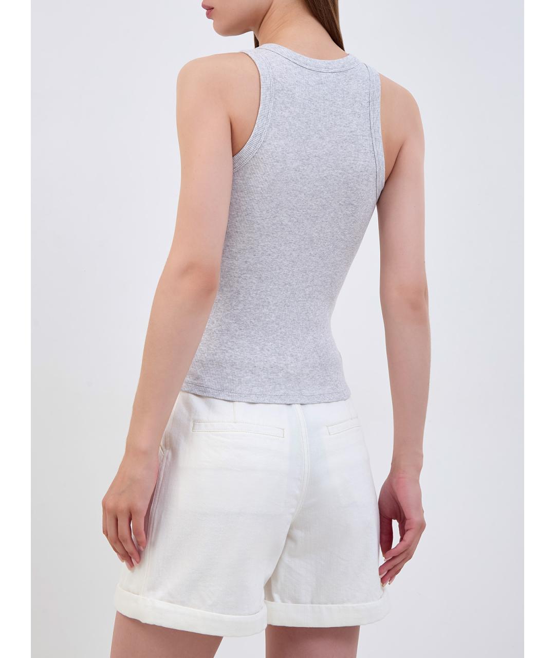 MC2 SAINT BARTH Серая хлопковая майка, фото 4